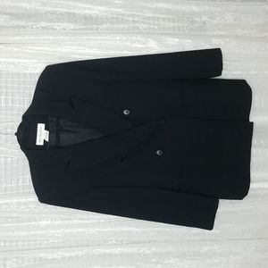 Vintage Jones New York Black Oversized 100% Wool Blazer size 8